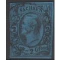 Mi: 10 used 1855 Saxony Cat € 25