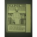 1900 Sapolio Soap Ad - A Happy smiling face has...
