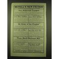 1902 Fleming H. Revell Ad - new fiction