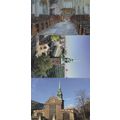 All Hallows By The Tower London Church 3x Postc...