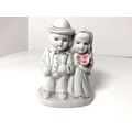 Bride And Groom Ceramic Glazed Wedding Couple C...