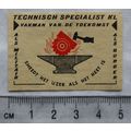 vintage Matchbox Label - Vakman Van De Toekomst
