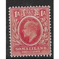 SOMALILAND 1909 EDVII WMK MULTI CROWN CA COLOUR...