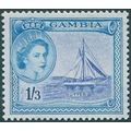 Gambia 1953 1s.3d. ultramarine & pale blue SG u...