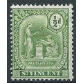 St Vincent 1910 SG102 1/2d Green Mounted Mint..