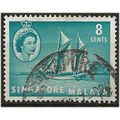 Singapore 1955 SG43 8c Turquoise-Blue Fine Used...