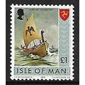 ISLE OF MAN 1973 £1 VIKING LONGSHIP SG 33 M MINT