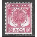 KEDAH MALAYA 1950 KG6 10c SG82 82 SG PURPLE MIN...