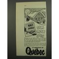1953 Quebec Canada Advertisement - Sun Snow Skis