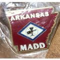State Of Arkansas MADD Lapel Pin Goldtone Burgu...