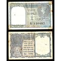 British India 1940 1 Rupee Banknote King George VI Signed By C E Jones