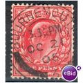 GB stamps 1902-10 KEV11 - 1d SG219 Bournemouth 6