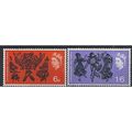 1965 Arts Phosphor Set SG669p-670p Fine Mounted...