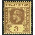 Leeward Islands 1912 3d Purple on Yellow wmk M/...