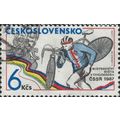 CZECHOSLOVAKIA, SPORT, Cyclo-Cross WORLD CUP, blue 1987, 6.00Kcs, #2