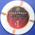 Hollywood. $1 Casino Chip. Charlestown, WV. Z11.