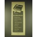 1962 Du Maurier Cigarettes Ad - A box of Du Maurier carries twenty