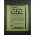 1968 Union-Castle Cruise Ad - Follow Union-Castle to the land of Dragon Trees