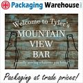 CM193 WELCOME TO TYLER'S MOUNTAIN VIEW BAR SIGN...