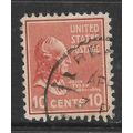 USA 1938 PRESIDENTIAL SERIES 10c BROWN RED JOHN...