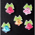 New. Christmas bells wood buttons for cardmakin...