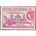 British Honduras 1953 3c Violet Purple Unmounte...
