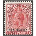 Falkland Island 1918 SG71 1d Vermilion WAR STAM...