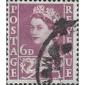 WALES, QE II, Wilding, pink-lilac 1958, 6d, #5