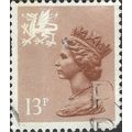 WALES, QE II, Machin, brown 1984, 13p, #5
