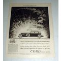 1930 Cord Brougham Car Ad - Front Drive