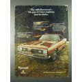 1968 Plymouth Barracuda Car Ad - 4 New Engines