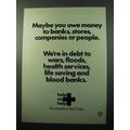 1969 The American Red Cross Ad - You Owe Money