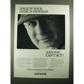 1987 Dean Witter Investments Ad - What If Your Name is Newman?