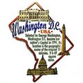 Washington D.C Outline Montage Fridge Magnet
