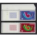 Andorra Fr. Post Horn Europa CEPT 2v Coin label...