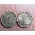 GB 1967 Elizabeth II Brass Threepence 3d Coin