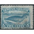 Newfoundland 1880 SG47a 3c Bright Blue Fine Use...