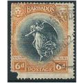 Barbados 1920 SG208 6d Black & Brown-OIrange FI...