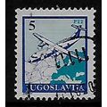 YUGOSLAVIA 1990 POSTAL SERVICE 5d AIRPLANE LETT...