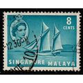 Singapore Malaya 1955 Queen Elizabeth II Boat 8...