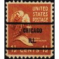 United States. 1938 1 1/2c Chicago Pre Cancel) ...