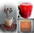 3x Duftkerzen, weihnachtliche Düfte, Stumpen, 8cm