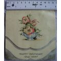 Vintage: Birthday card Dear Aunt