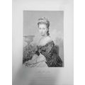 Mrs. John Gay - original portrait engraving - 1...