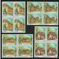 Laos WWF Tiger 4v Blocks of 4 1984 MNH SG#704-7...
