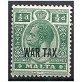 Malta 1917 SG92 1/2d Deep Green WAR TAX Mounted...