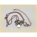 Pre Loved Style Bronze Necklace Crystal Beads C...