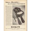 bakelite corp 1936 safety durability electrical...