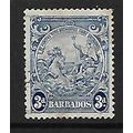 BARBADOS 1938 SG 252c 3d BLUE FINE USED