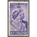 Singapore 1948 SG31 10c Violet Royal Silver Wed...
